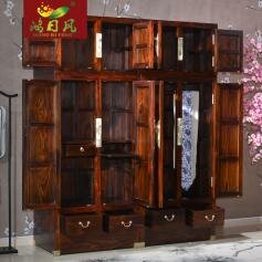 明星于荣光倾情代言黑酸枝木顶箱柜明式素面